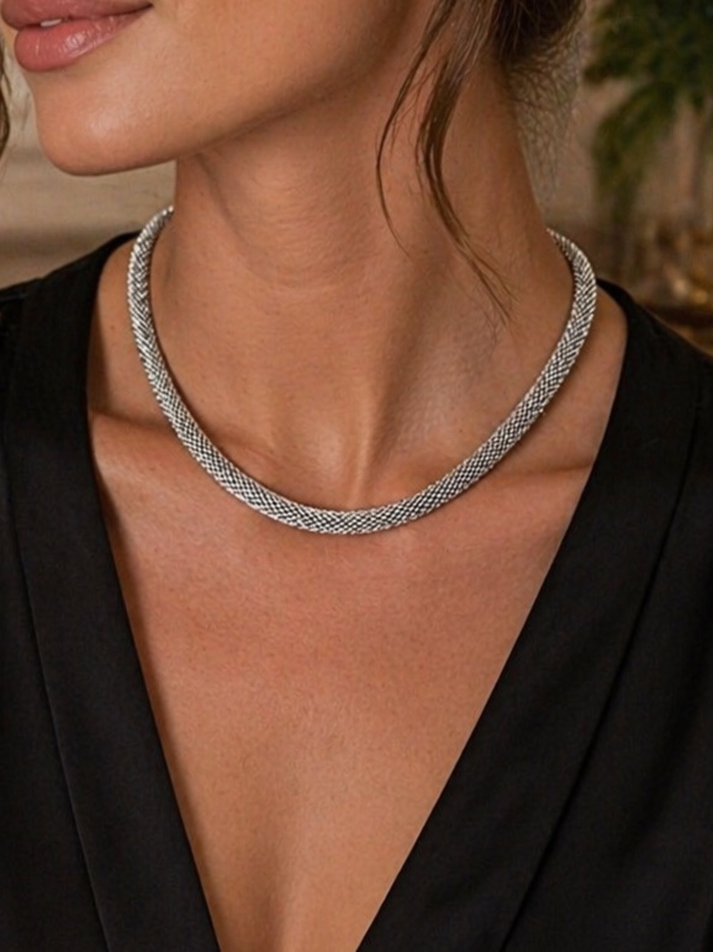 Sarah Coventry Silver Rope Necklace | Vintage Chain 16” Lobster Clasp